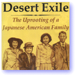 Desert Exile book cover icon. Four Japanese people looking at you.