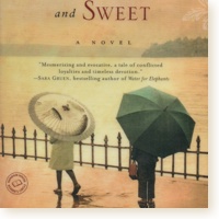 Hotel on the Corner of Bitter and Sweet book cover icon. Two young people under umbrellas.