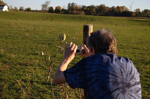A photographer snaps a picture in Amish country in Holmes County Ohio.