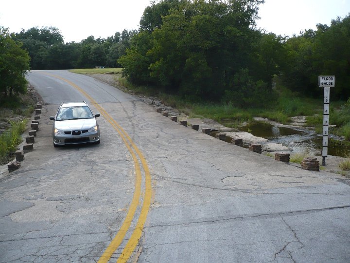 During heavy rains, Lost Creek Ford can run deep. But on a quiet summer day, the crossing provides totally dry access to camping, picnicking and hiking near the beautiful Lost Creek Nature Trail at Fort Richardson State Park and Historic Site.