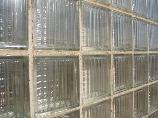 Glass bricks provide both privacy and light. 
