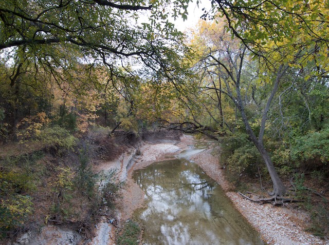 The park contains multiple locations for viewing the creeks. The water normally reflects nicely.