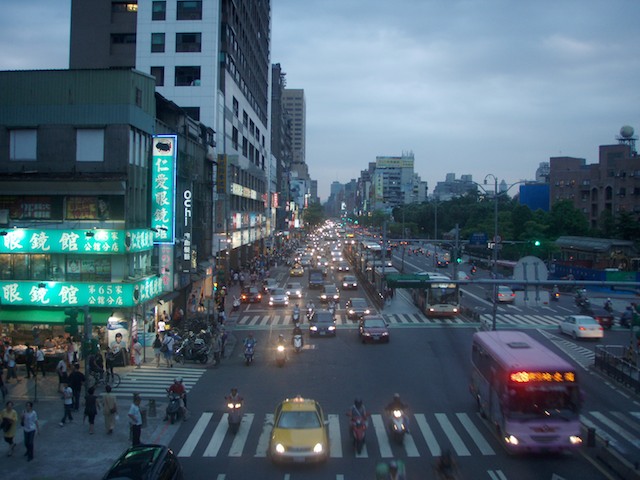 Taiwan is a modern country with excellent streets and highways.