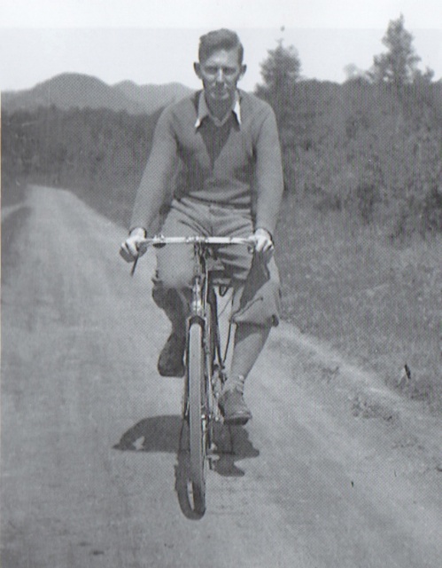 joe-rochefort-on-bicycle-in-japan