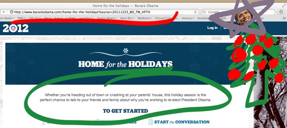 Christmas message from Barack Obama dot com