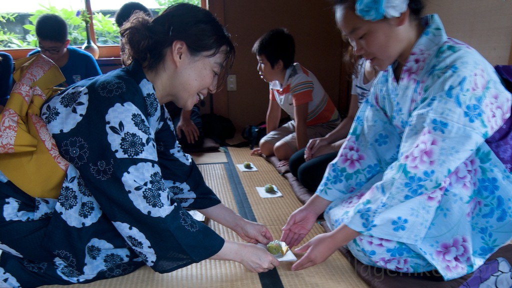 First you participate in the tea ceremony and then you practice it yourself.