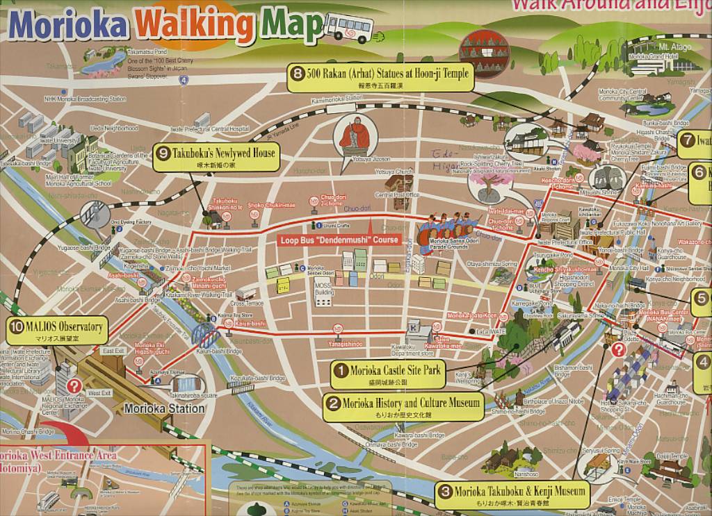 morioka tourist map