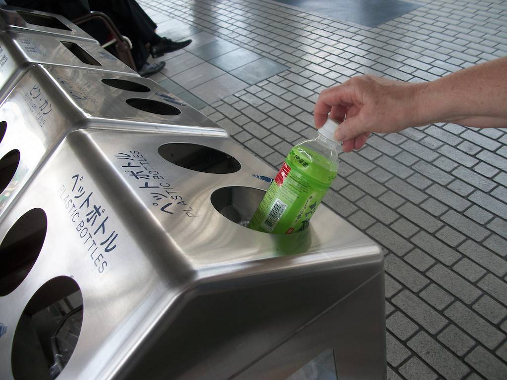 Recycling Bin in Shin-Osaka Station Japan